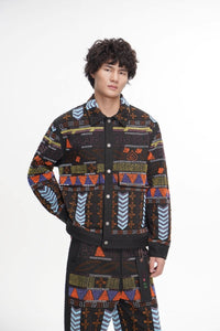 Time Black Multi Hand Beaded Jacket - Valabasas