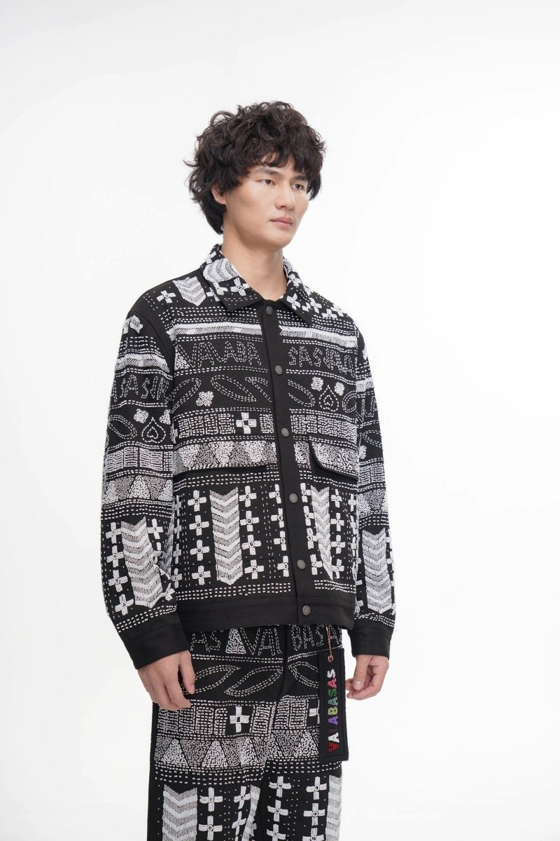 Time Grey Multi Hand Beaded Jacket - Valabasas