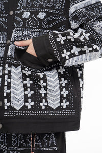 Time Grey Multi Hand Beaded Jacket - Valabasas
