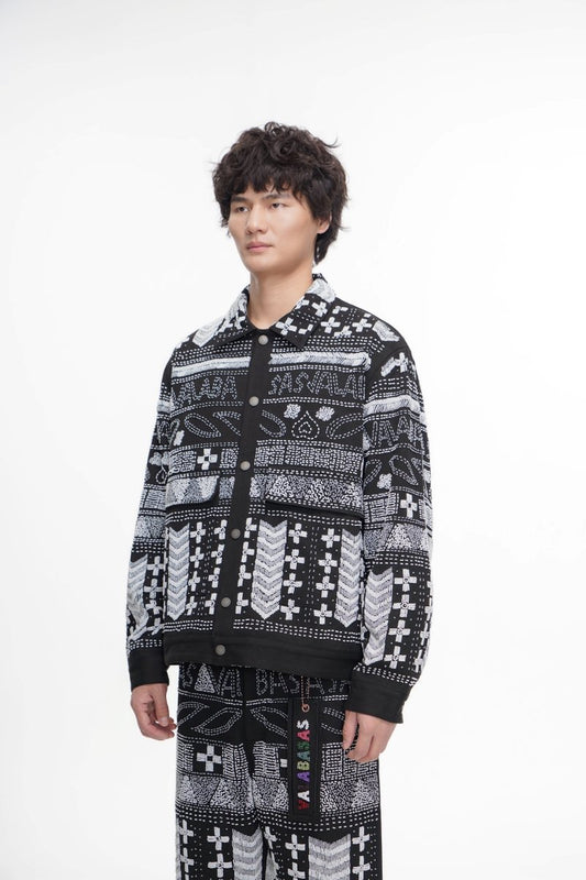 Time Grey Multi Hand Beaded Jacket - Valabasas