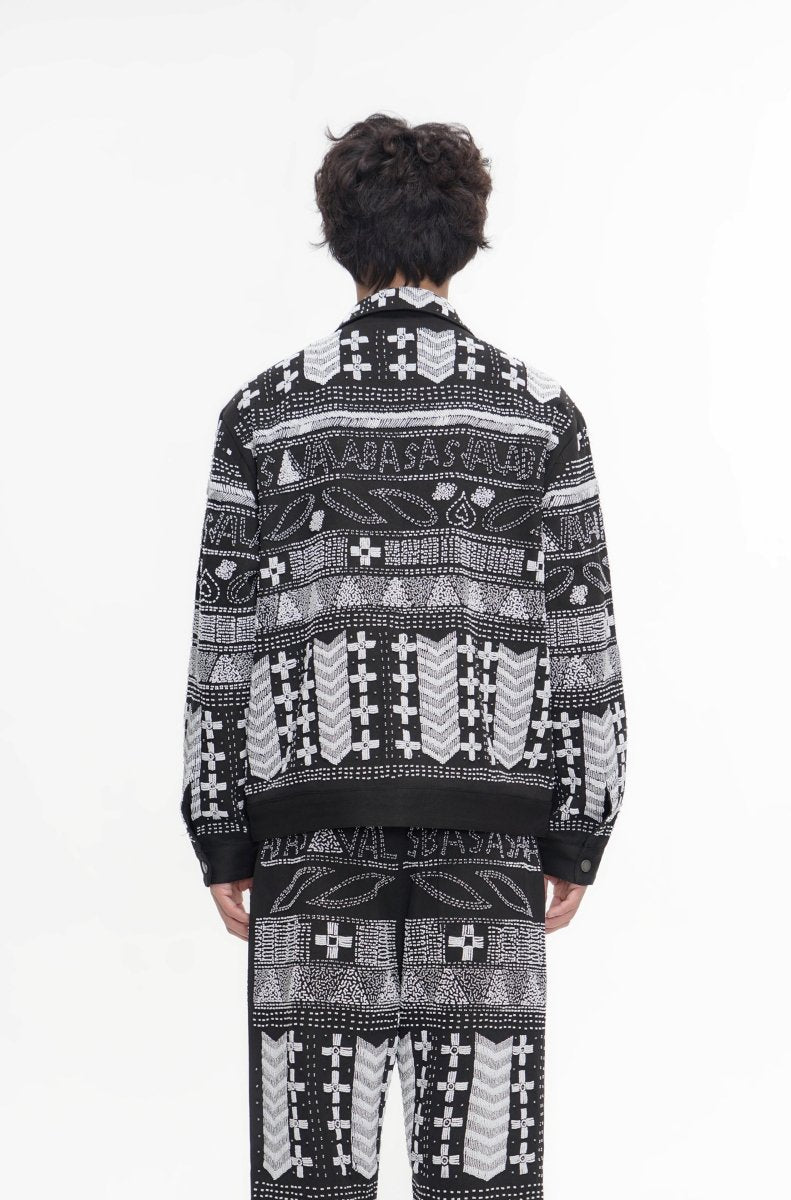 Time Grey Multi Hand Beaded Jacket - Valabasas