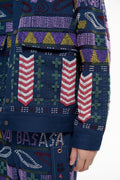 Time Navy Hand Beaded Jacket