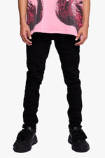 Tire Stacked Flare Jean Blue Vintage