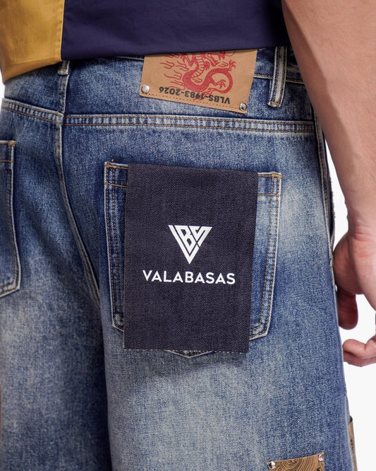 Torinx Baggy Jorts Dark Blue Wash - Valabasas