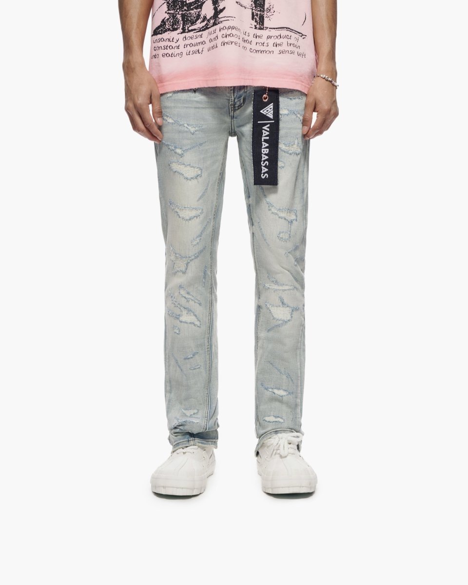 Trance Stacked Light Blue Jeans - Valabasas