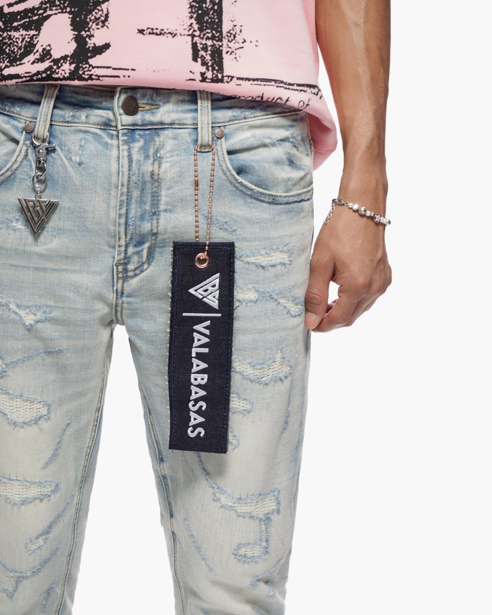 Trance Stacked Light Blue Jeans - Valabasas