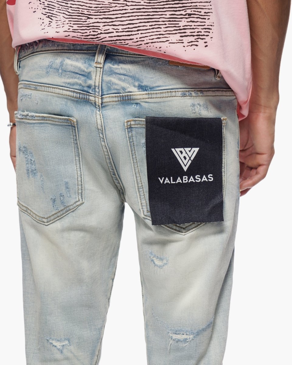Trance Stacked Light Blue Jeans - Valabasas