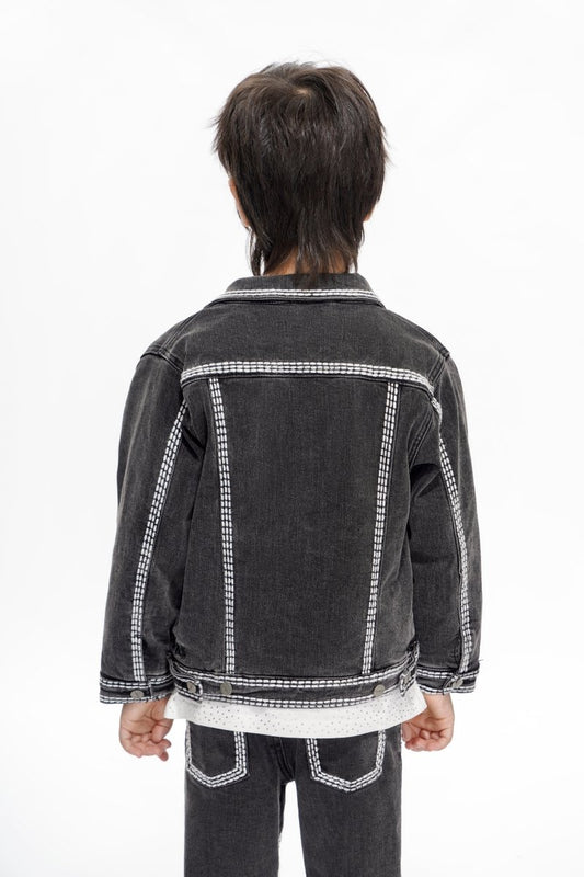 Treasury Kids Grey Washed Jacket - Valabasas