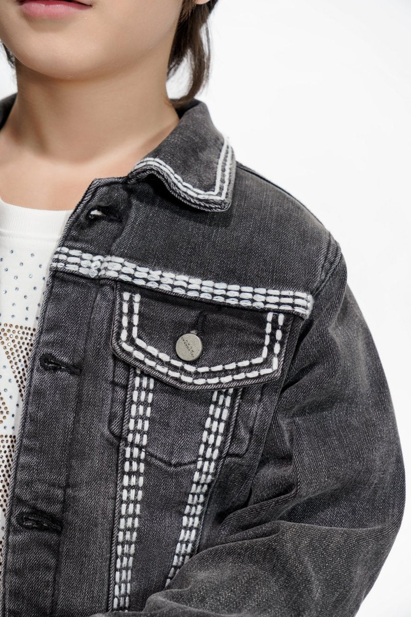 Treasury Kids Grey Washed Jacket - Valabasas