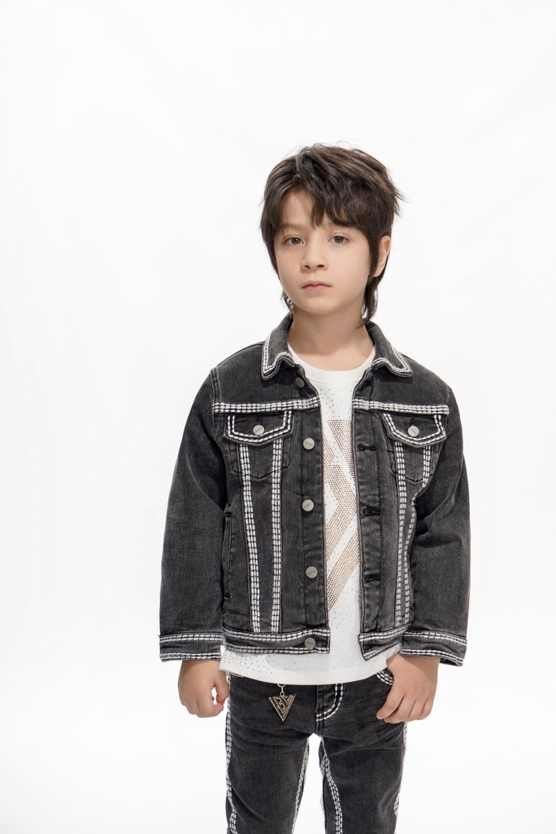 Treasury Kids Grey Washed Jacket - Valabasas