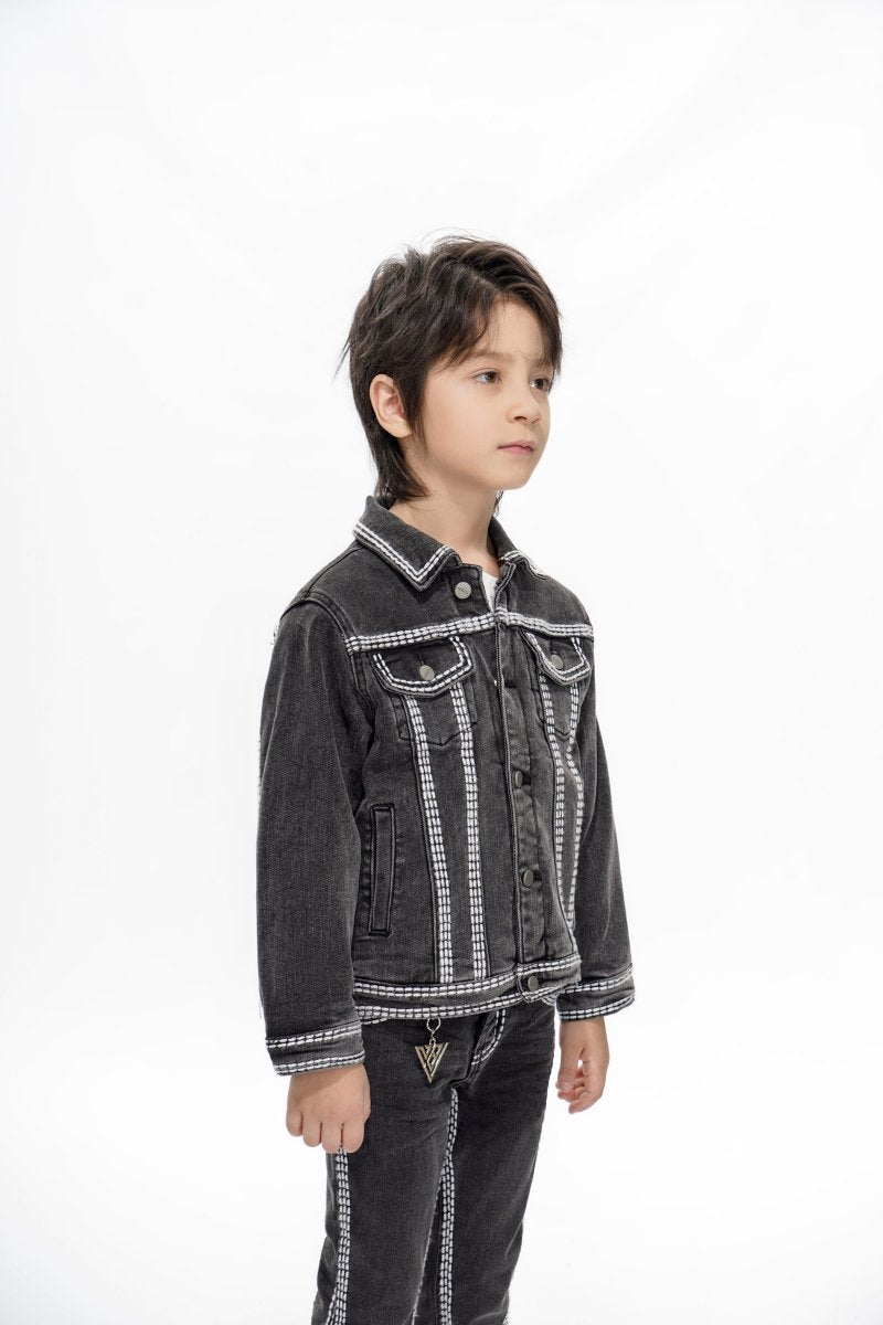 Treasury Kids Grey Washed Jacket - Valabasas
