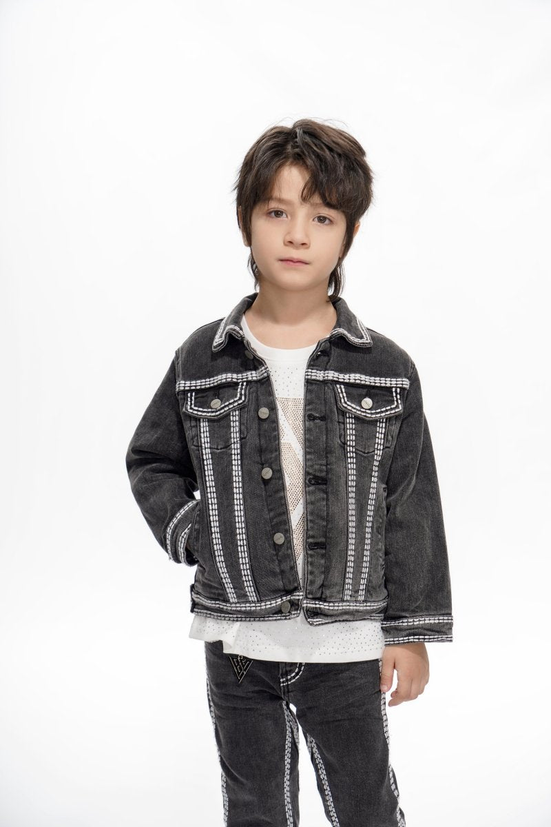 Treasury Kids Grey Washed Jacket - Valabasas