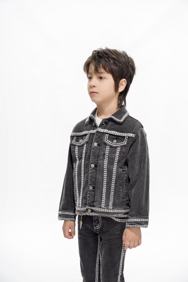 Treasury Kids Grey Washed Jacket - Valabasas