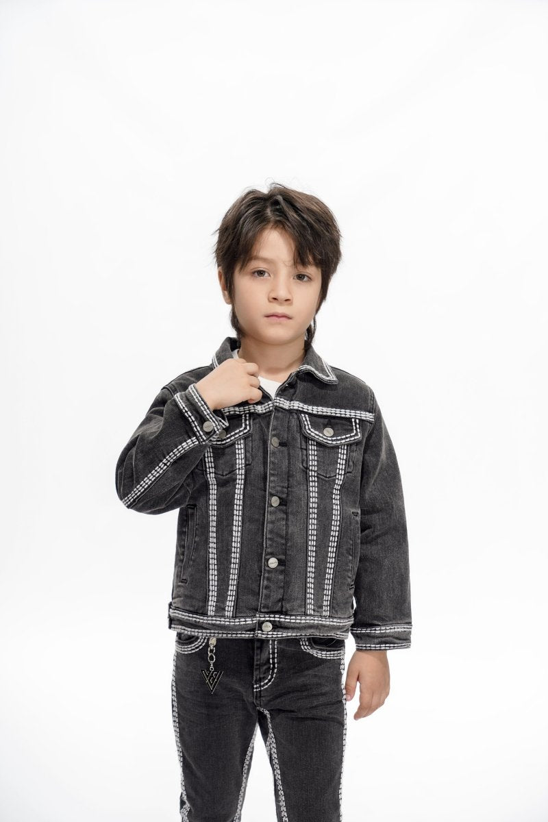 Treasury Kids Grey Washed Jacket - Valabasas