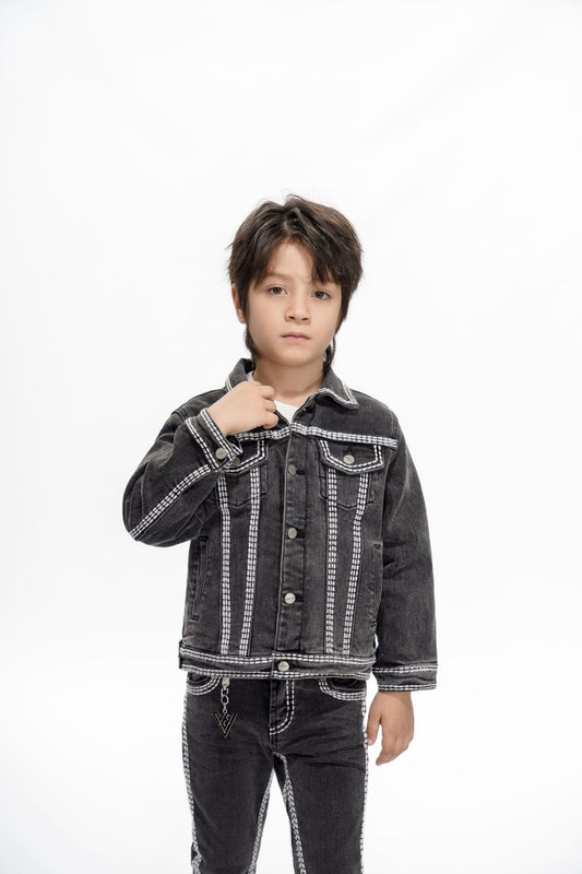 Treasury Kids Grey Washed Jacket - Valabasas