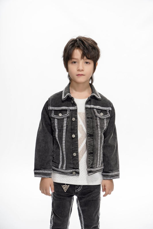 Treasury Kids Grey Washed Jacket - Valabasas