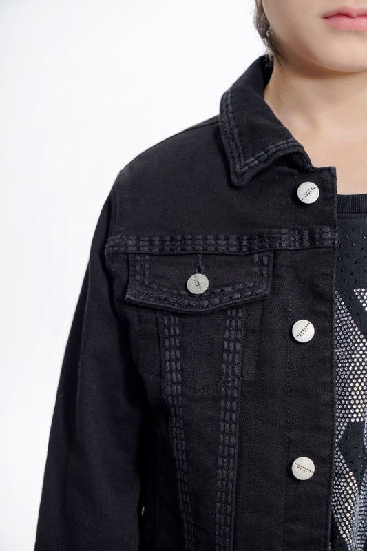 Treasury Kids Jet Black Jacket - Valabasas