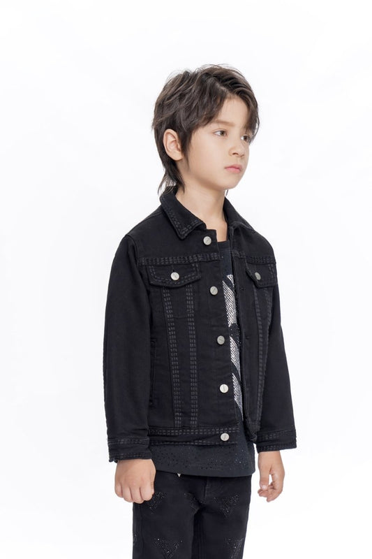 Treasury Kids Jet Black Jacket - Valabasas