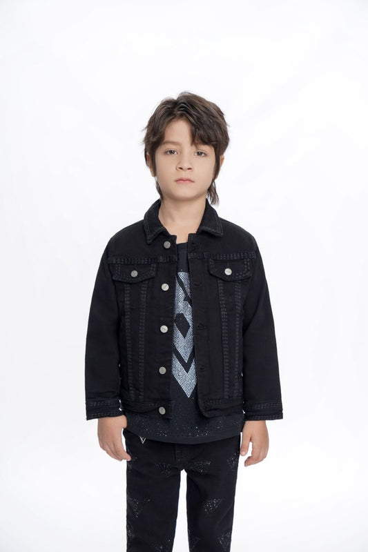 Treasury Kids Jet Black Jacket - Valabasas