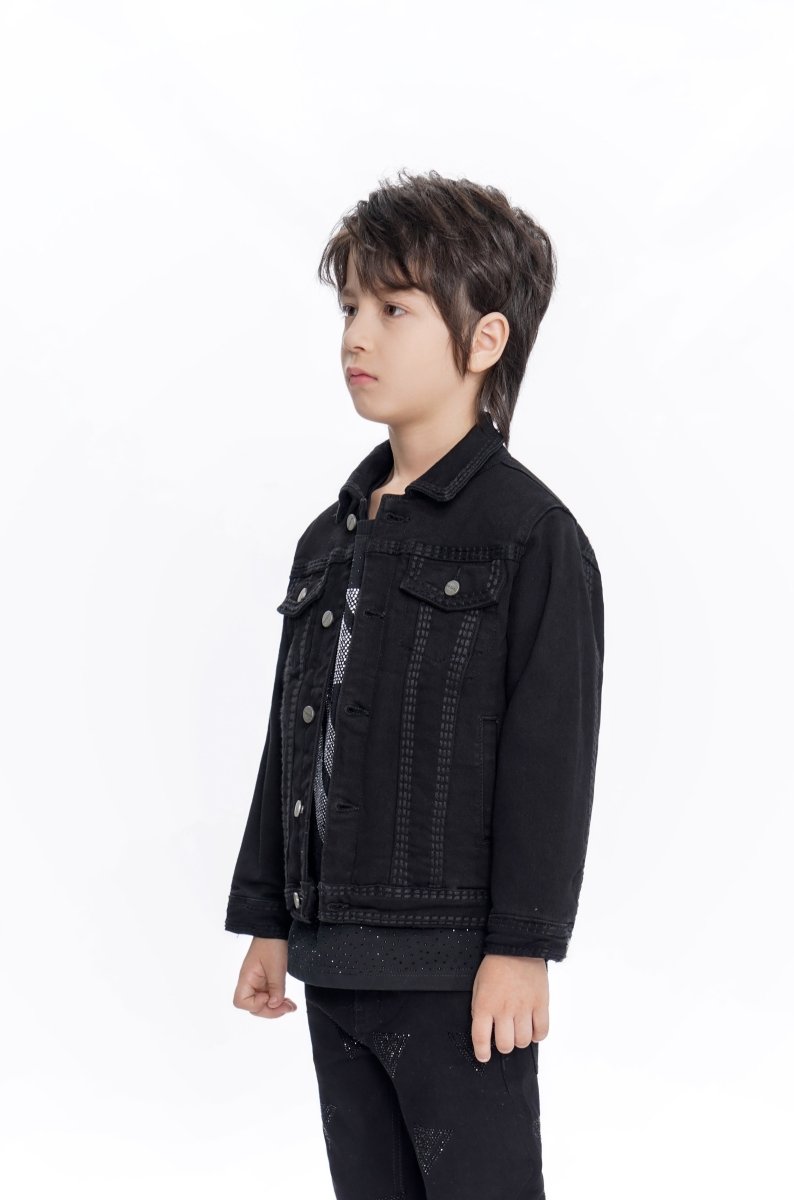 Treasury Kids Jet Black Jacket - Valabasas