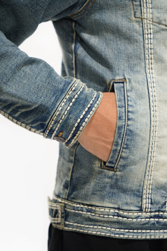 Treasury Mens Jacket Vintage Blue - Valabasas