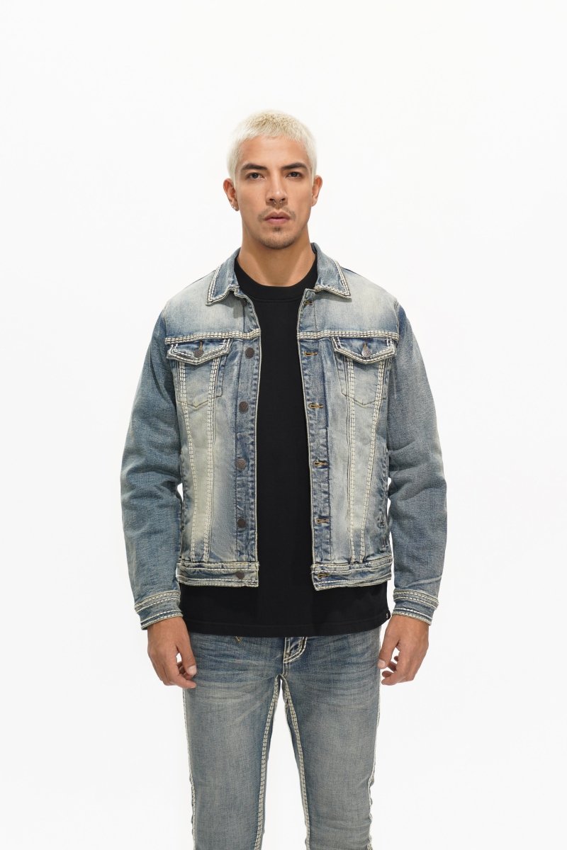 Treasury Mens Jacket Vintage Blue - Valabasas