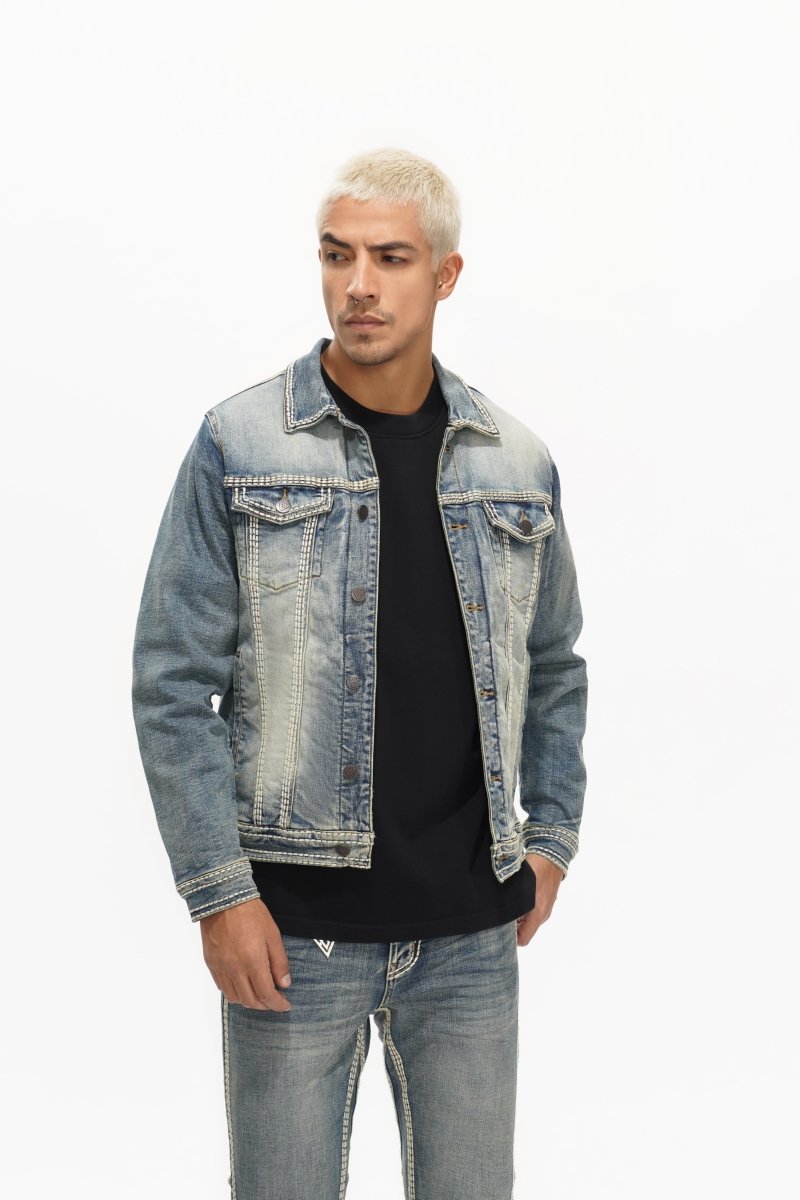 Treasury Mens Jacket Vintage Blue - Valabasas