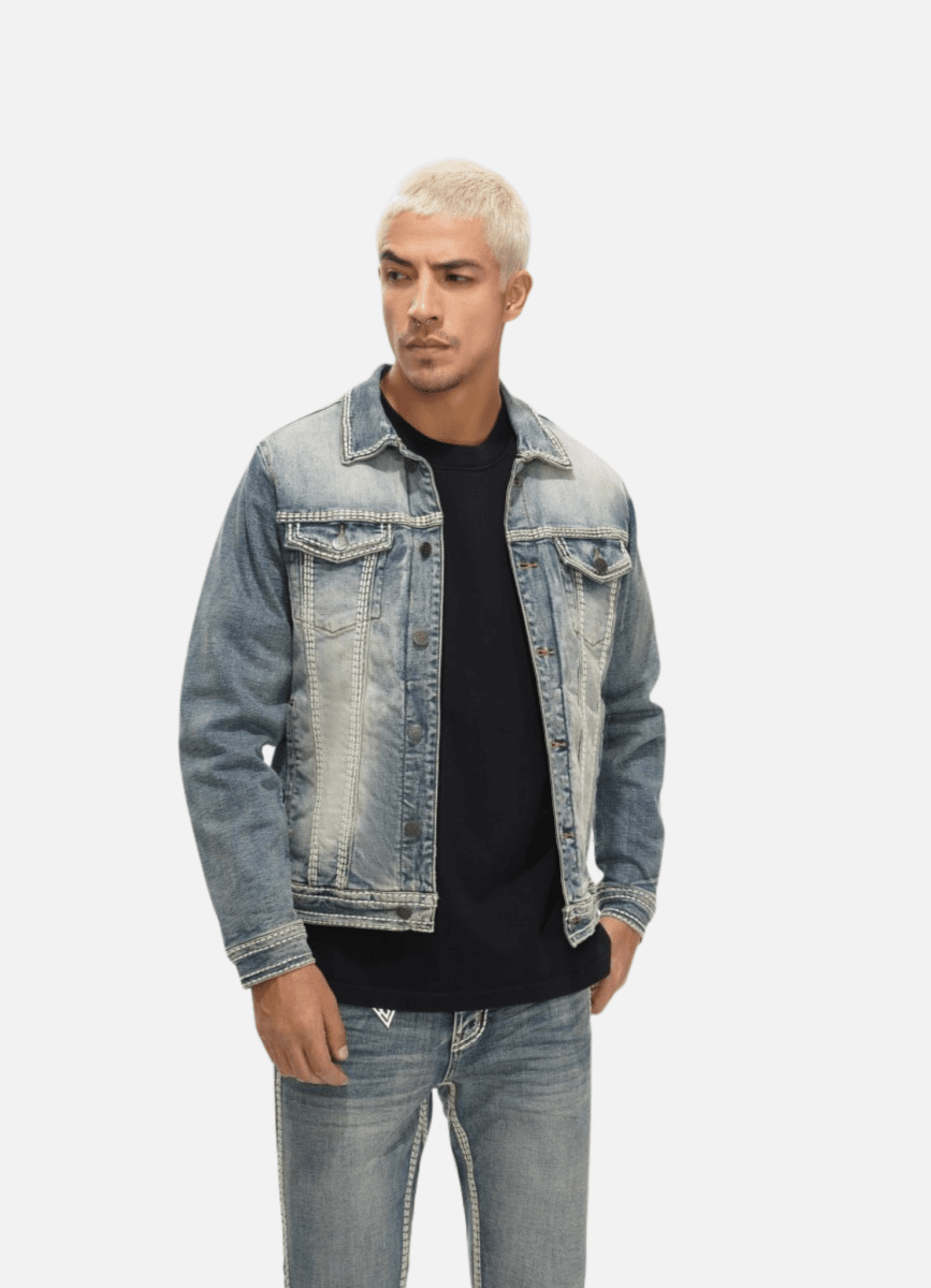 Treasury Mens Jacket Vintage Blue - Valabasas