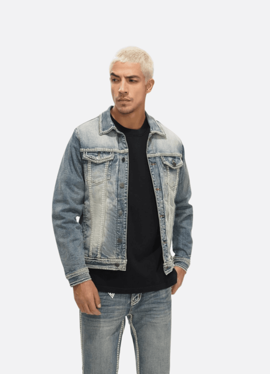 Treasury Mens Jacket Vintage Blue - Valabasas