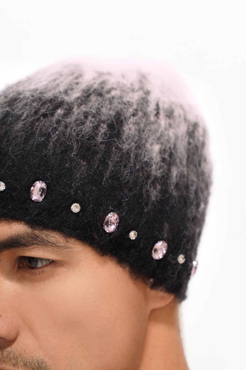 Triage Mohair Black Beanie - Valabasas