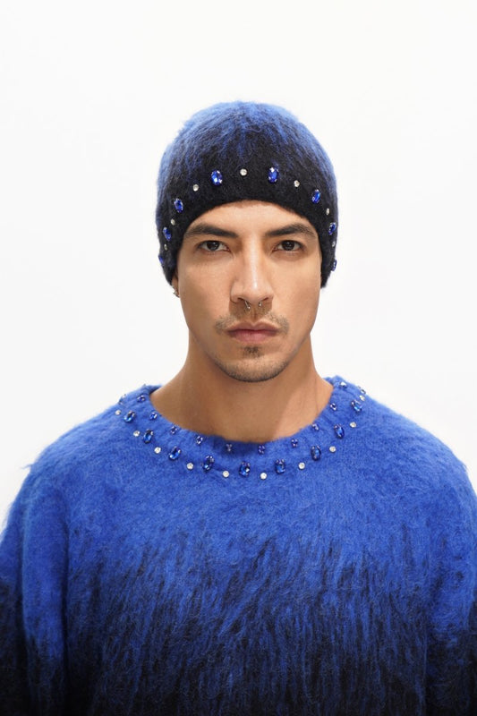 Triage Mohair Blue Beanie - Valabasas