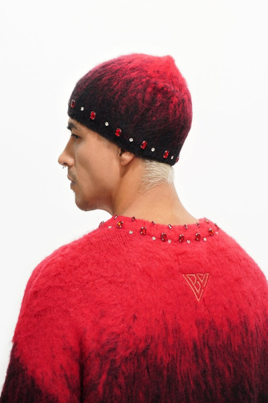 Triage Mohair Red Beanie - Valabasas