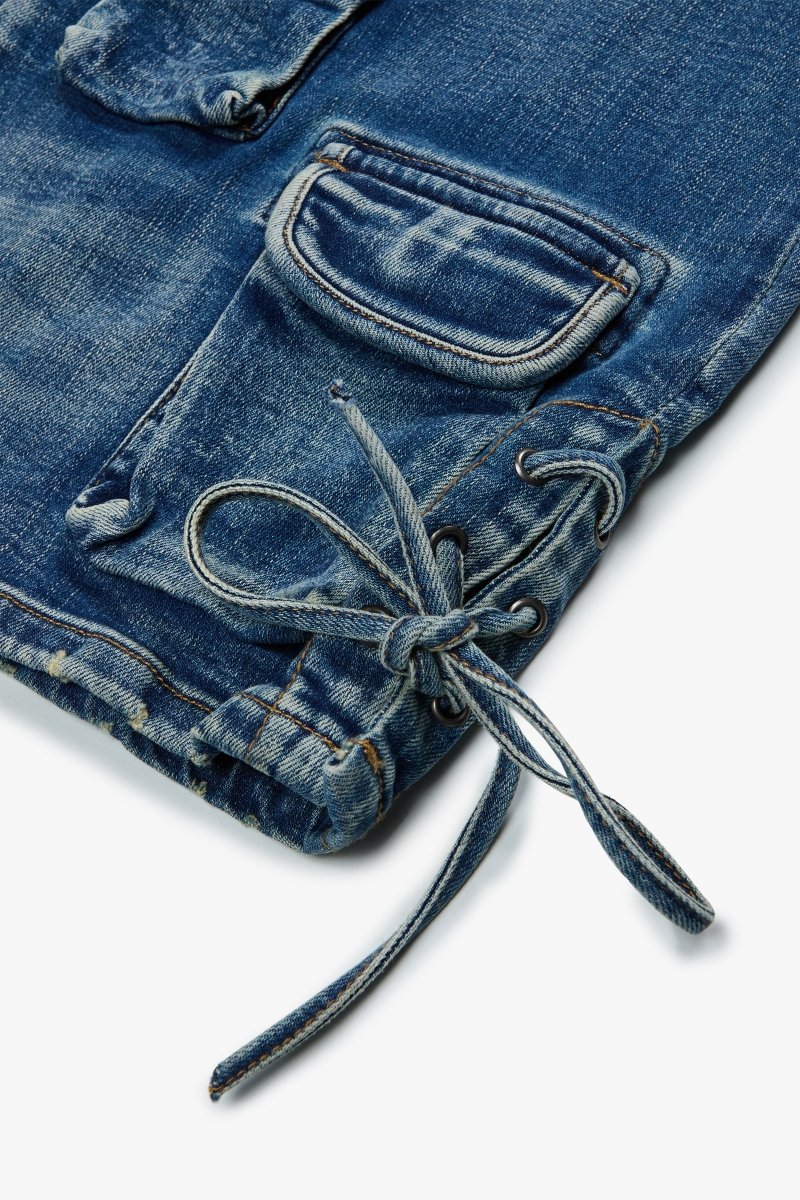 "TROOPER" BAGGY DENIM JEAN BLUE WASH - Valabasas