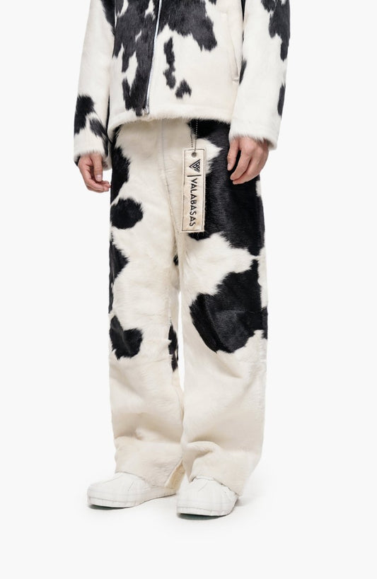 Trotto 100% Cowhide Pant – Black & White - Valabasas