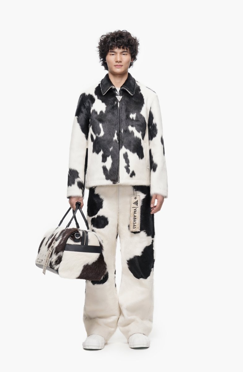 Trotto 100% Cowhide Pant – Black & White - Valabasas