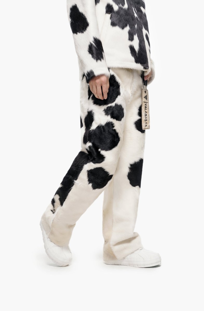 Trotto 100% Cowhide Pant – Black & White - Valabasas
