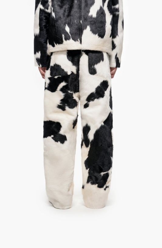 Trotto 100% Cowhide Pant – Black & White - Valabasas