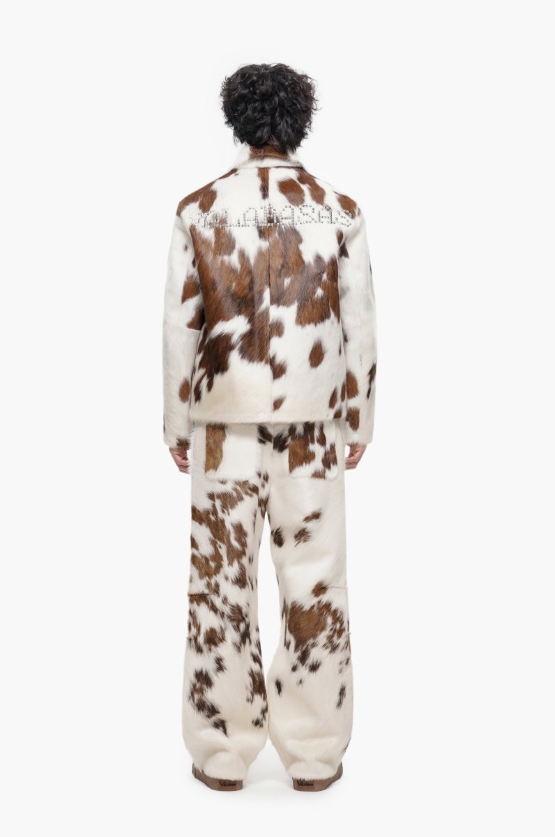 Trotto 100% Cowhide Pant – Brown & Cream - Valabasas