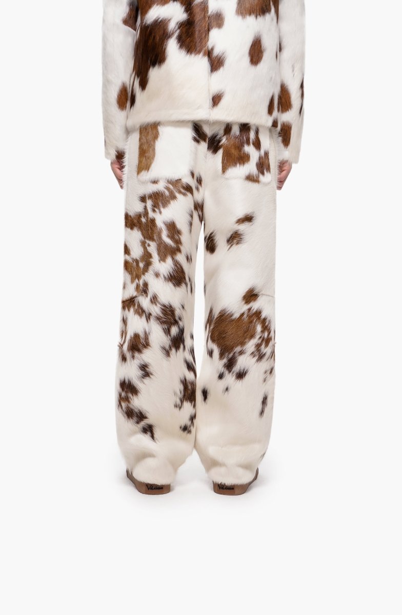 Trotto 100% Cowhide Pant – Brown & Cream - Valabasas