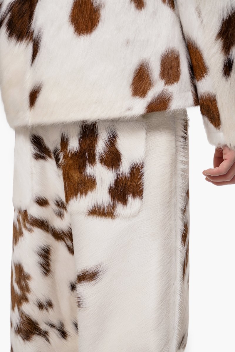 Trotto 100% Cowhide Pant – Brown & Cream - Valabasas