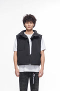 Tucked Black Puffer Vest