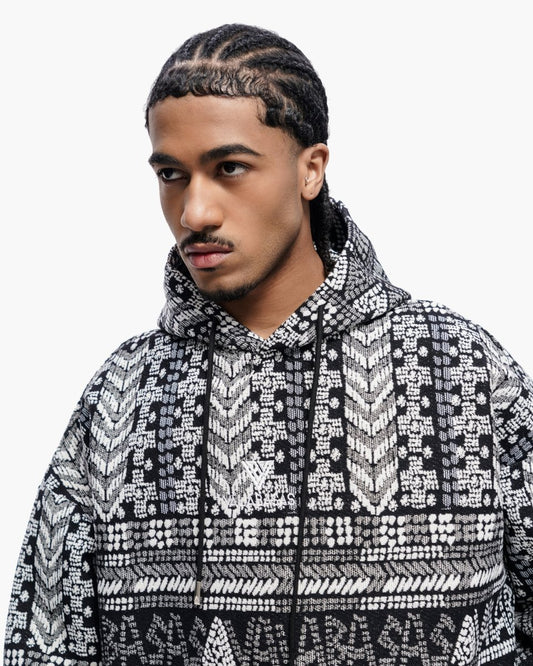 Tundra Black Woven Hoodie - Valabasas