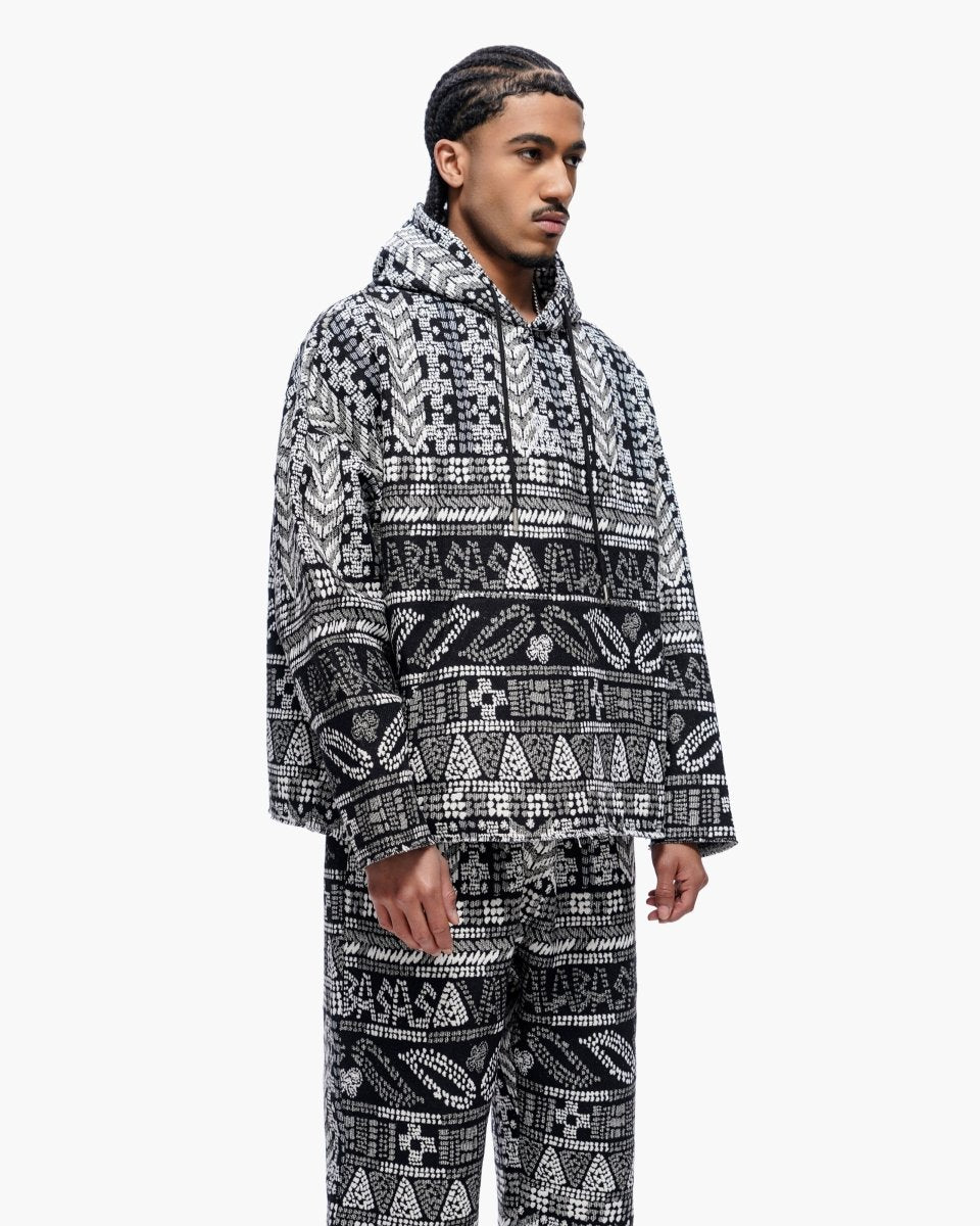 Tundra Black Woven Hoodie - Valabasas