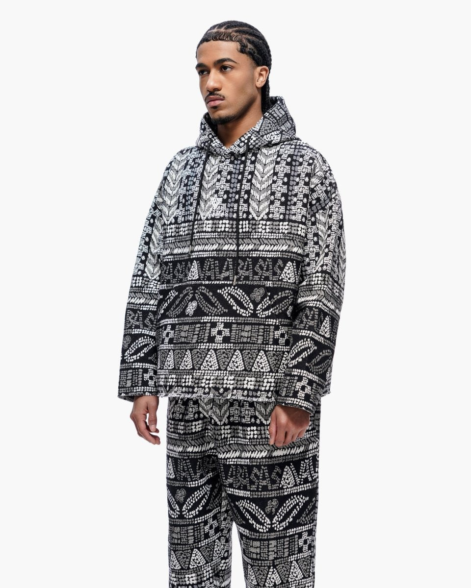 Tundra Black Woven Hoodie - Valabasas