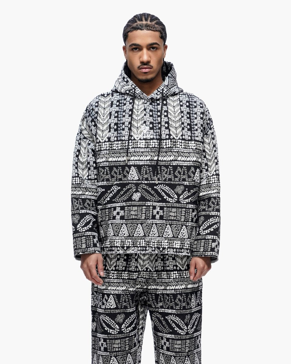 Tundra Black Woven Hoodie - Valabasas