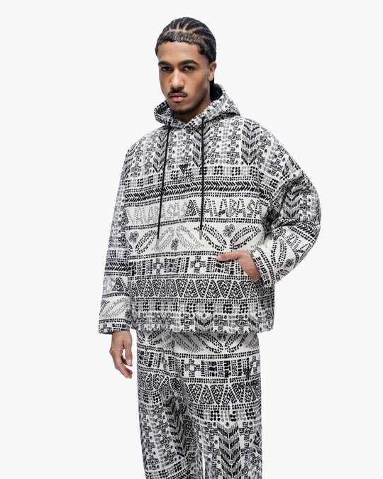 Tundra White Woven Hoodie - Valabasas
