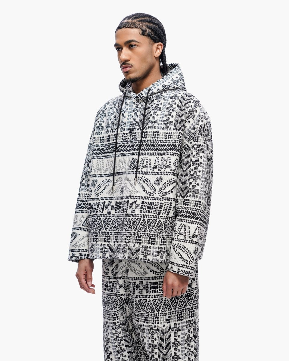 Tundra White Woven Hoodie - Valabasas