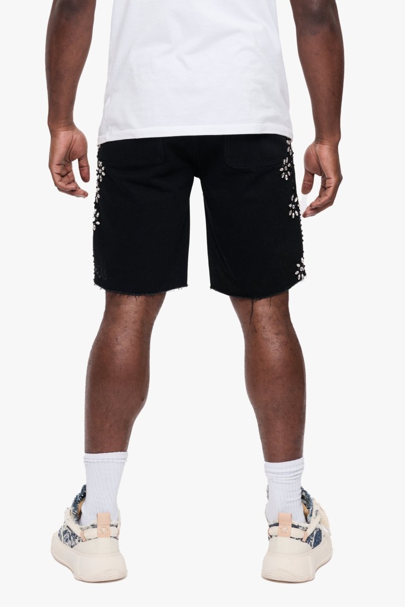 Turning Denim Shorts Jet Black - Valabasas
