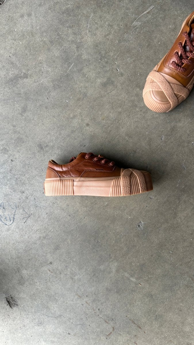 Twisted Metal 200 Cognac Brown Sneakers - Valabasas