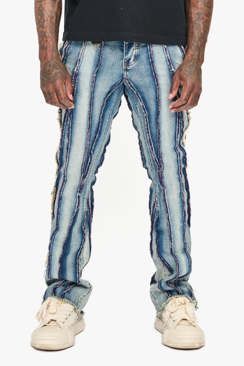 Twisted Stacked Denim Blue Wash - Valabasas